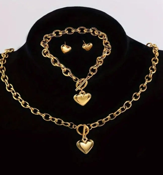 Gold Heart Set